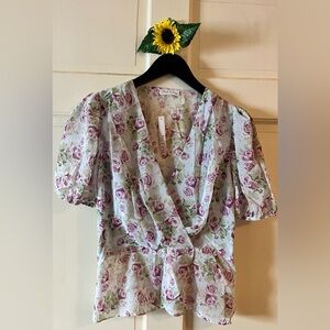 Floral Blouse - Pink Roses